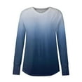 thumbnail image 5 of T Shirts For Women Long Sleeve Top Round Neck Basic Fashion Printed Tshir Thumbhole Tunic Tshirts, 5 of 6