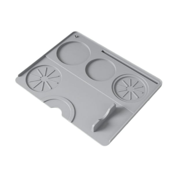 Tapete para apisonar café, herramienta de barista, tapete de silicona suave, accesorio para espresso gris claro