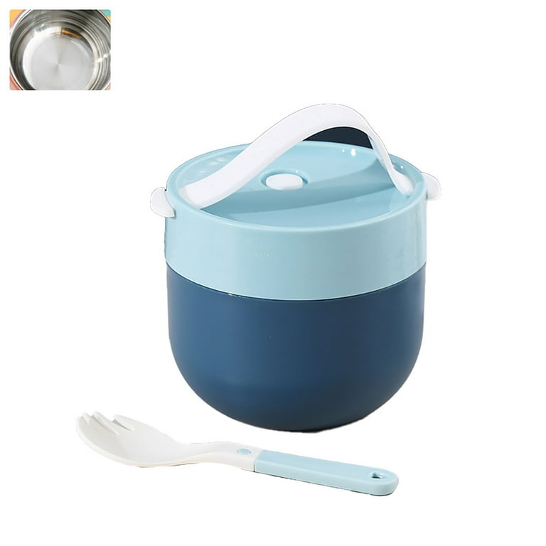 Visland Portable Lunch Box Stainless Steel Food Container Thermal Cup Bento  Box With Spoon 