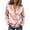 Pink, variant on CHGBMOK Women's Plus Size Satin Blouses Criss Cross Neck Long Sleeve Shirts V Neck Formal Tops Draped Casual Loose Fit Tops