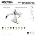 thumbnail image 7 of Kingston Brass KSD3548NX Hamilton One-Handle Single-Hole Bathroom Faucet with Deck Plate and Push Pop-Up Drain, Brushed Nickel, 7 of 7