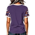 thumbnail image 2 of Women's V Neck Halloween Tops Short Sleeve Casual T-Shirts Funny Pumpkin Car Graphic Tees Flattering Blouses for Fall Holiday Party Everyday Activewear, 2 of 3