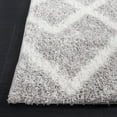 thumbnail image 5 of SAFAVIEH Berber Lidija Abstract Polyester Shag Area Rug, Ivory/Grey, 5'5" x 5'5" Square, 5 of 5