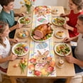 thumbnail image 6 of Wooowa Easter Themed Table Runner and Placemats with Bunny Egg and Floral Patterns, for Holiday Party Dining Table and Home Scene Decoration, 6 of 6