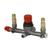 Air Compressor Pressure Valve Switch Control Manifold Regulator Gauges Tool