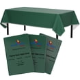 thumbnail image 5 of Exquisite 3 Count 54" x 70" Dark Green Rectangular Flannel Backed Table Cover, 5 of 9