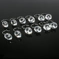 Crystal Shower Curtain Hooks 12pcs Decorative Rhinestone with Silver