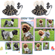 thumbnail image 5 of Vestido para perro con correa para perro, vestidos para perros pequeños, vestido de cachorro y gato, faldas con lazo para perro, encaje a cuadros de vaquero, 5 of 5