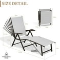 thumbnail image 4 of VREDHOM  Outdoor Portable Folding Chaise Lounge Chairs (Set of 2) - 70" L x 20" W x 14" H Light Grey, 4 of 5