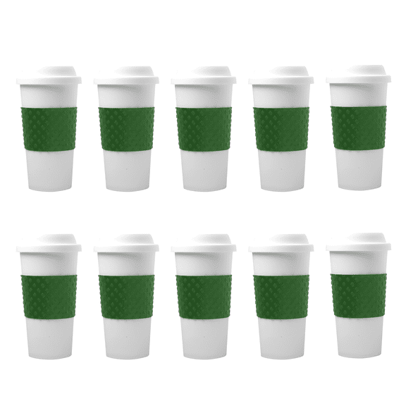 18 oz. Double Wall Plastic Tumblers - 10 Pack - Green