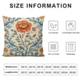 thumbnail image 5 of Orinice   Designer Vintage Throw Pillow Covers  Red Luxury Soft Velvet Pillows Cover with Birds Floral Pattern,Square Farmhouse Decorative Pillowcases for Couch,Bed,Outdoor  18x18in, 5 of 5
