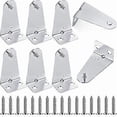thumbnail image 1 of Set Of 8 Metal Hold Down Brackets Silver Blinds Brackets Blind Holder Replacements Horizontal Blind Brackets With Screws For Horizontal Blinds Shades, 1 of 5