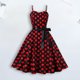 thumbnail image 2 of Vestido de tirantes con estampado de lunares para mujer Vestido estilo túnica vintage estilo sexy Traje diario Hugtrwg Para estrenar, 2 of 9