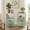 Green (Open Shelf on Top), variant on May in Color Tall Nightstand Set of 2, Bedside Table with X Shaped Design, 2 Large Storage Drawers and Large Open Shelf for Bedroom, Living Room, White