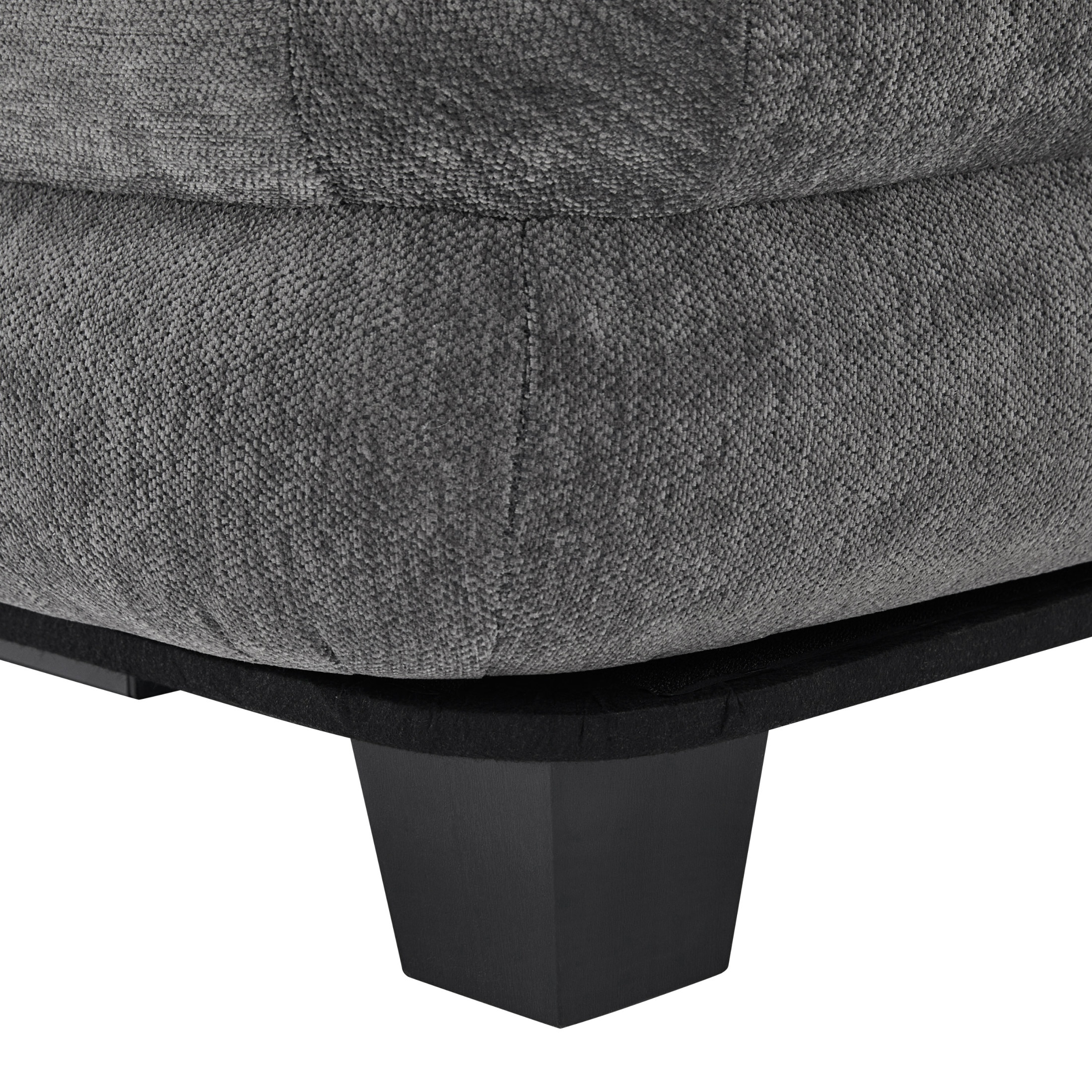 Christopher Knight Home 52.4" Oversized Chenille Chaise Lounge, Modern Sofa Bed with Layered Armrests, Gray