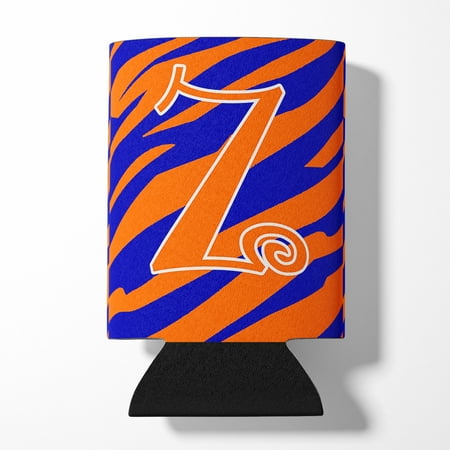 

Carolines Treasures CJ1036-ZCC Letter Z Initial Tiger Stripe Blue and Orange Can or Bottle Hugger Can Hugger