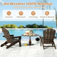 thumbnail image 6 of Costway Kids Adirondack Chair with High Backrest Armrests Fire Pit Chair for Kids Ages 3-8 Brown, 6 of 8