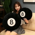 thumbnail image 3 of BESTSKY Soft and Fluffy Billiards Plush Pillow - Black Color No. 8 Ball Plushies Hip Protective Stuffed Seat Cushion for Sofa,Bedroom Decor,and Home Decoration, 3 of 7