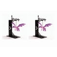 thumbnail image 2 of 2PC Dragon Bookshelf Lamp, Hand Carved Iridescent Purple Floating Dragon Night Light, Vintage Scrollwork Iron Bookend Decor Ideal Present for Fantasy Book Collectors, 2 of 8
