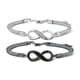 thumbnail image 5 of Pulsera de pareja de 8 caracteres para hombres y mujeres, un par de amor ilimitado, pulsera de pareja con anillo Mobius de cuerda tejida a mano creativa, 5 of 5