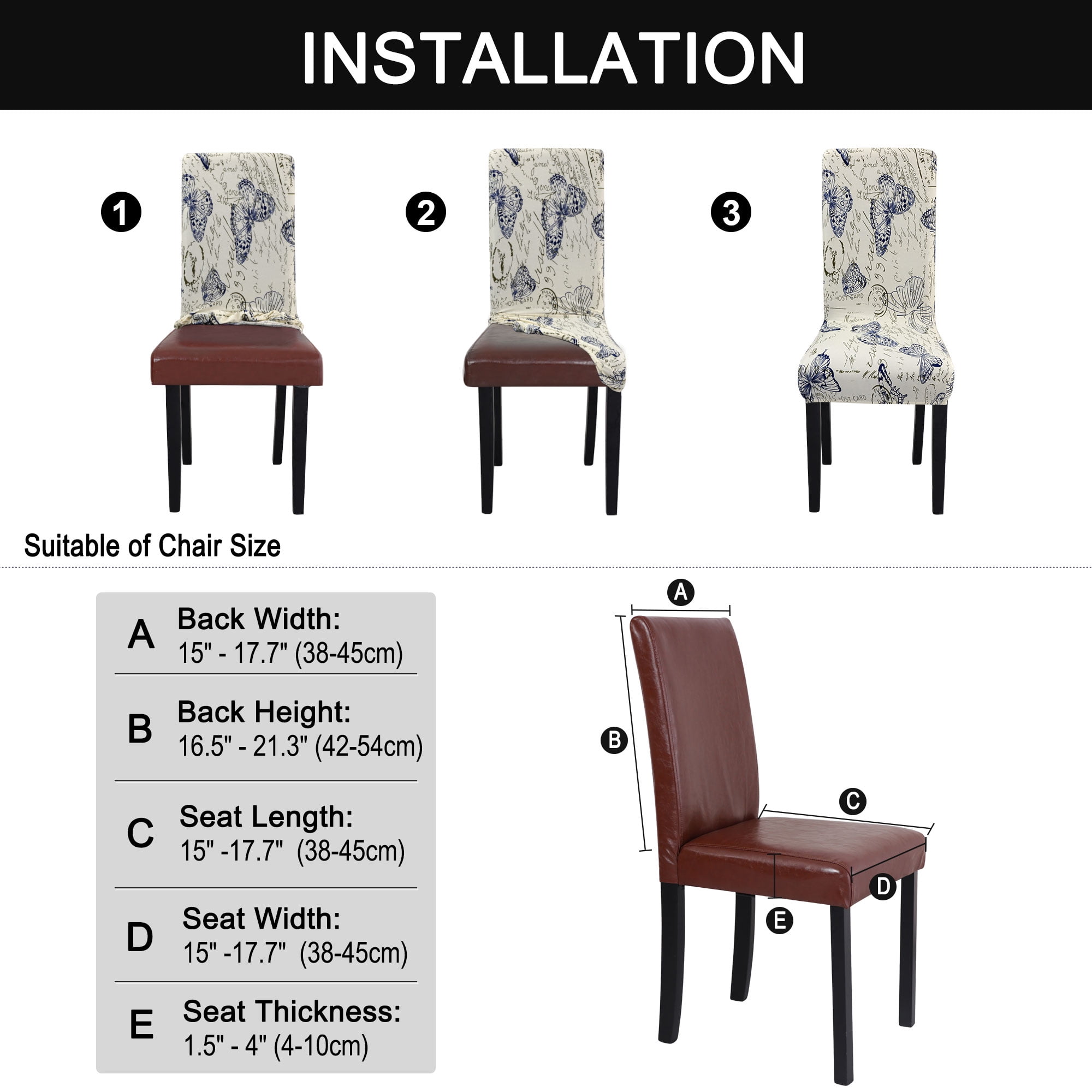 Unique Bargains Stretch Spandex Chair Cover for Dining Room Beige