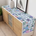 thumbnail image 4 of Watercolor Flowers Table Runner - 72 Inch Long, Kitchen Dining Table Runner Dresser Scarves, Spring Floral Butterflies Blue Plaid Farmhouse Decor for Coffee Tables Wedding Party Banquet, 4 of 8