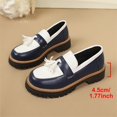 thumbnail image 4 of Willtoo Chunky Loafers for Women Lug Sole Tassel Loafers Shoes With Tassel and Slip on Details Vacation Outdoor Shoes Round Toe Comfort Dressy Fashion Footwear, 4 of 5