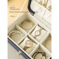 thumbnail image 4 of Caja de almacenamiento Caja de joyería de cuero europea Caja de almacenamiento de joyas Caja de almacenamiento de joyas para pulseras, collares, anillos y pendientes, 4 of 4