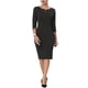 thumbnail image 2 of Vestido de tubo con cremallera para mujer Inspire Chic, vestido de trabajo XL negro, 2 of 6
