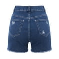 thumbnail image 6 of DealovyJean Shorts for Women Mid Waisted Stretchy Vintage Ripped Casual Denim Shorts with Pockets, 6 of 7