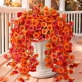 thumbnail image 5 of Roiihwy Artificial Hanging Fall Flowers Decorations, Thanksgiving Realistic Fake Flowers for Outdoors Faux Hanging Plants Silk Flower for Outside Home Indoor Planter Porch Patio, 5 of 9