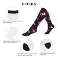 thumbnail image 5 of Lsque Breast Cancer Awareness3 Pattern Sport Compression Socks for Men & Women 15-20 mmHg Knee High Nurse Pregnant Running Medical and Travel Athletic, 5 of 6