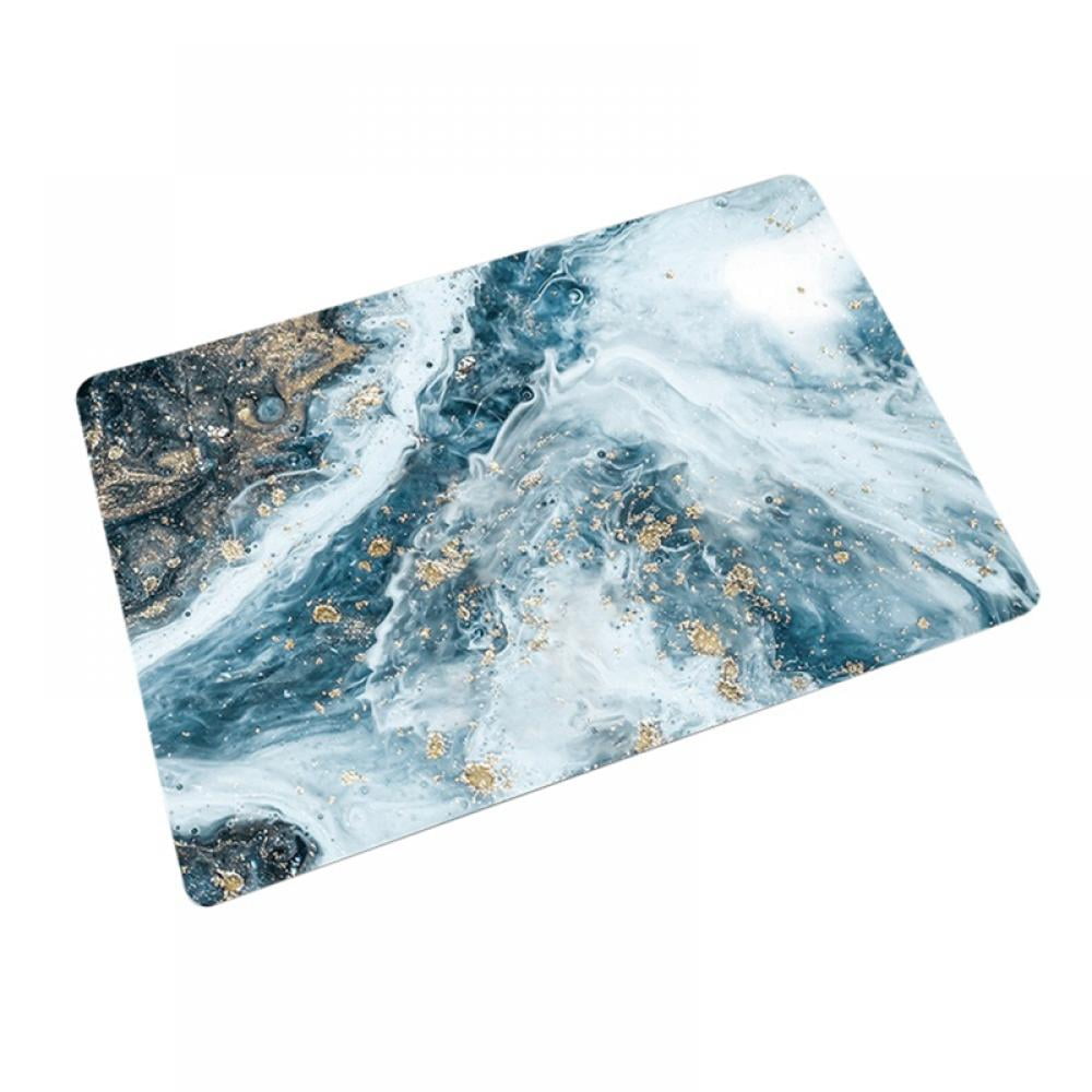 Apocaly Water Absorbent Bath Rug, Thin Bathroom Rugs Fit Under Door