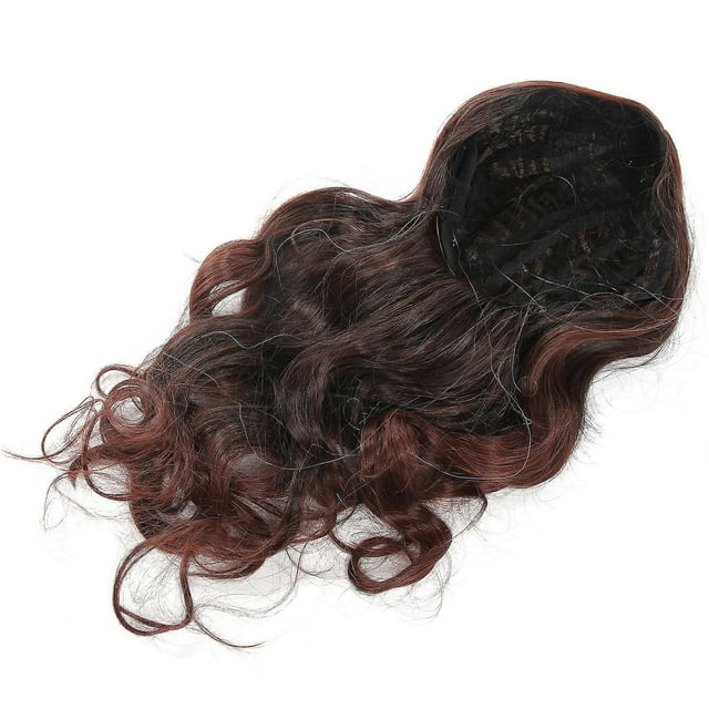 Stylish Black Brown Long Curly Wigs Women Halloween Cosplay Party Wavy Synthetic Wigs
