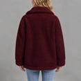 thumbnail image 3 of Women's Cozy Fluffy Winter Coat Casual Lapel Collar Jacket, 3 of 4