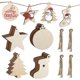 thumbnail image 1 of Adornos colgantes de madera KAIYANG 40 piezas para manualidades de bricolaje decoraciones navideñas, 1 of 5
