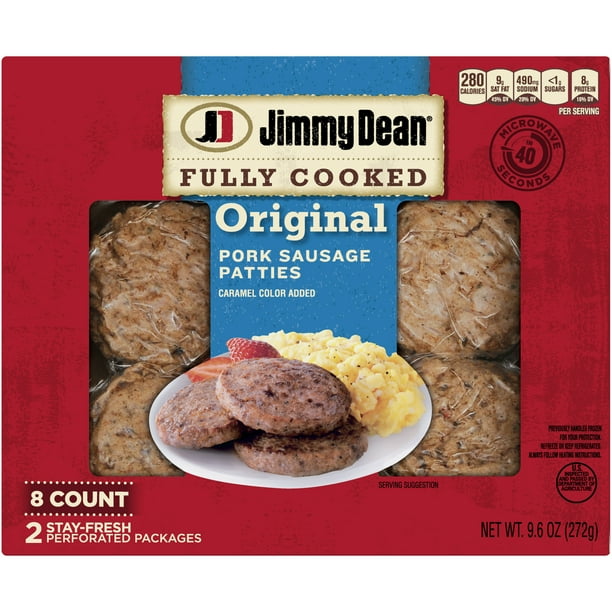 Jimmy Dean® Fully Cooked Original Pork Sausage Patties, 8 Count
