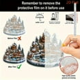 thumbnail image 5 of 2D Acrylic Christmas Village Set, Miniature House Decor for Tabletop Display, Christmas Indoor Decorations for Home, 5 of 6