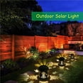 thumbnail image 2 of Inteprter Luz de proyección solar en forma de piña Lámpara de proyección hueca de piña de hierro con energía solar con mango para jardín Patio al Iluminación y accesorios Negro Inteprter HA025128-02, 2 of 6