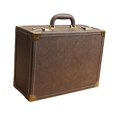 thumbnail image 1 of Caja organizadora de herramientas de peluquería y barbería con candado de combinación, resistente y con asa. Marrón, 1 of 9