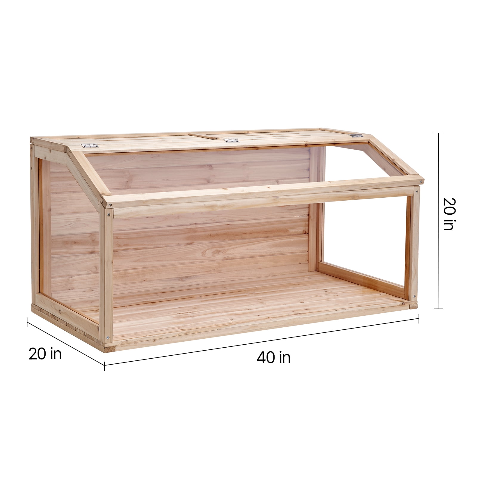 Favory Wooden Hamster Cage, Viewing 𝖧amster Habitat, Dwarf Hamster Cages with Openable Top, Ventilated Small Animal Cage, Pet Mouse Cage for Gerbils，Natural Wood40in x 20in x 20in