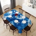 thumbnail image 6 of Blue Tie Dye Table Cloth Waterproof Tablecloths, Boho Ethnic Abstract Ombre Pattern Art Tablecloth Dining Table Cover for Kitchen Party Tabletop Outdoor, Rectangle Tablecloth 54x108 Inch, 6 of 9