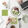 thumbnail image 1 of RYLABLUE Happy St. Patrick's Day Clover Set of 8 Coaster for Drinks, Absorbent Ceramic Stone Coasters Cup Mat with Cork Base for Home Kitchen Room Coffee Table Bar Decor, 1 of 4