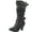 Black 1, variant on Top Moda Win-45 Women's Metallic Buckle Knee High Round Toe Studded Slouched Boots TAN 10