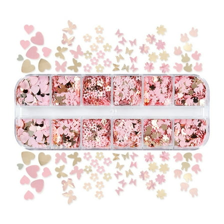 Glitter Flakes Heart Sequins Confetti for DIY Jewelry Making Resin Mold Fillers