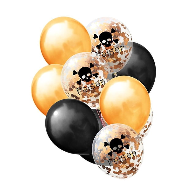 simhoa Pieces of 10/Set Halloween Theme Confetti Balloons Novelty Inflatable Party Head