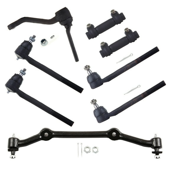 SCITOO 8pcs Suspension Kit 2 Inner 2 Outer Tie Rod End 2 Adjusting Sleeve1 Idler Arm 1 Center Link Fit 1996-2003 For GMC Sonoma RWD 1998-2000 For Isuzu Hombre RWD K6187T