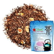 Chinese Tea Culture Juicy Orange Rooibos, decaffeinated, taste is similar to a hard candy that has fine sweet, orange notes a fresh aromatic composition, delicious for hot or iced, loose leaf tea, 2oz