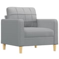thumbnail image 2 of vidaXL Sofa Chair with Footstool Light Grey 60 cm Fabric, 2 of 4