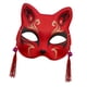 thumbnail image 5 of Máscaras de gato de media cara, accesorios para máscaras faciales, máscaras para ojos, máscaras de zorro para Halloween para disfraces. rojo, 5 of 9